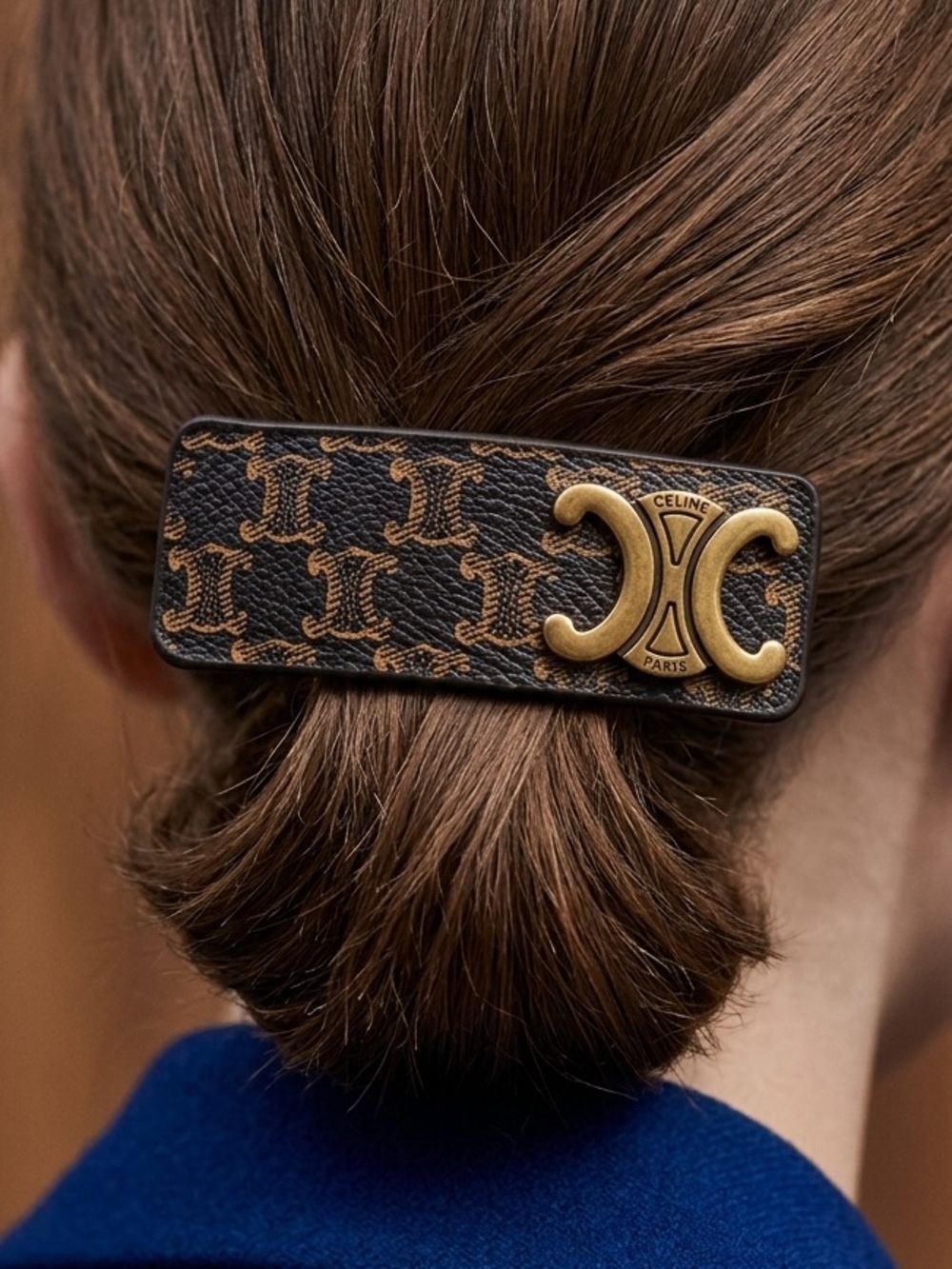 CELINE Triomphe Hair Barrette - Picture 3 of 5
